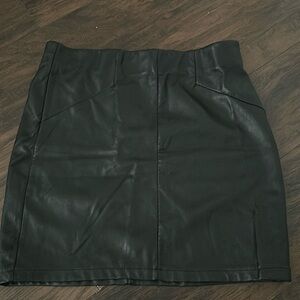 Black Leather Mini Skirt